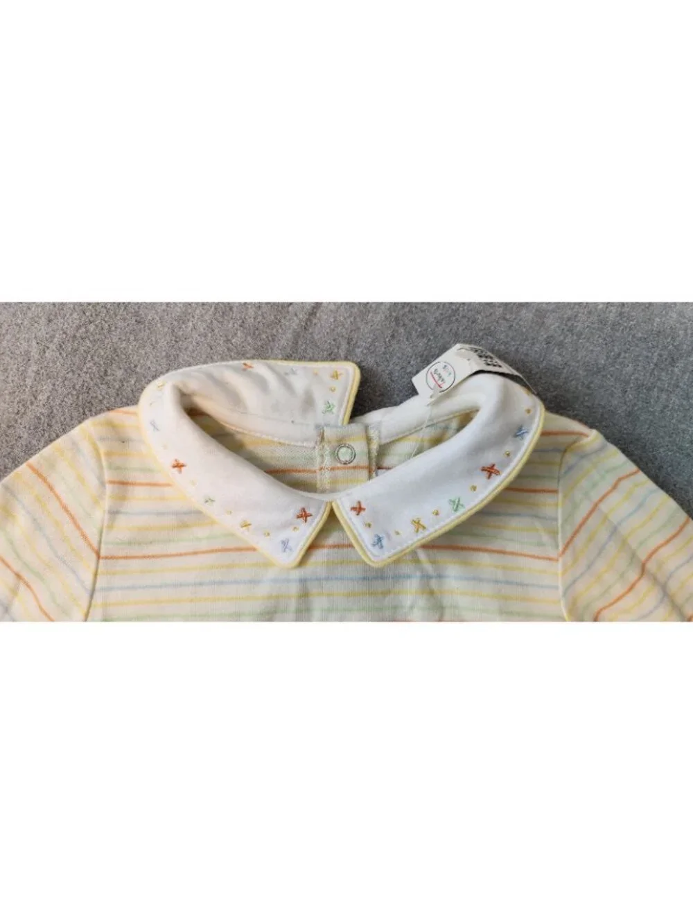 Talbots Kids 9M 3 PC Set Long Sleeve Snap Back Baby Bib Blanket One Piece NEW